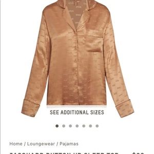 Skims Ochre Jacquard Sleep Top